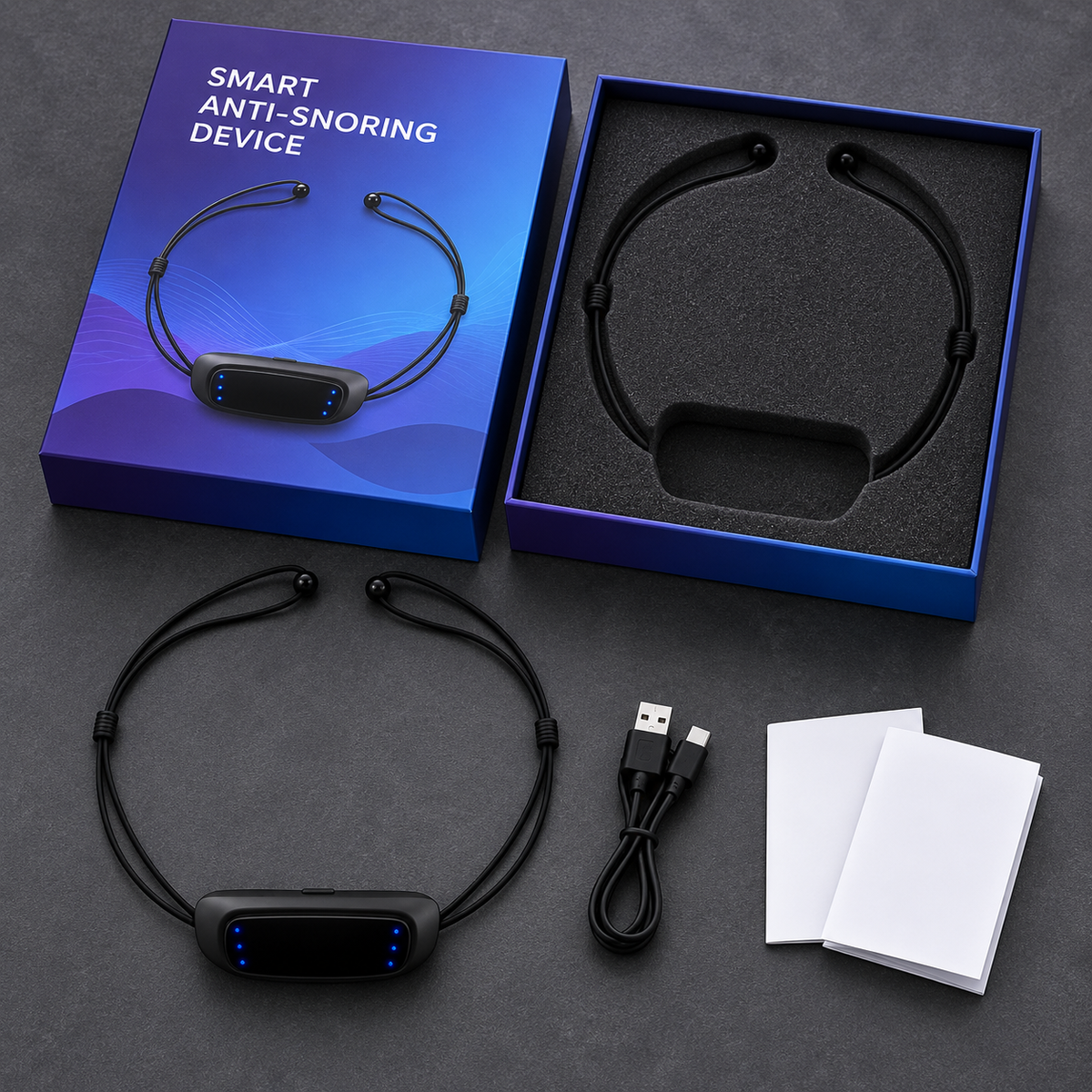 Intelligent Anti-Snoring Chin Strap – Smart EMS Sleep Device