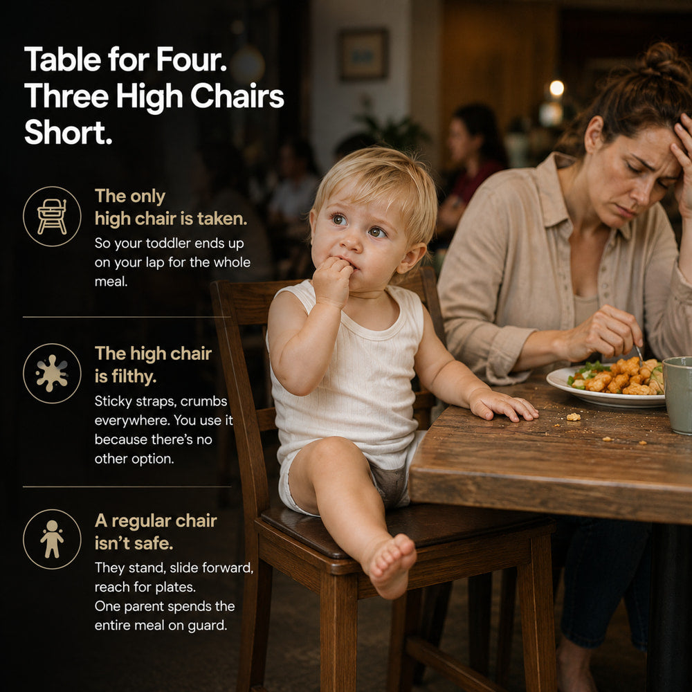 Table for Four. Three High Chairs Short.
