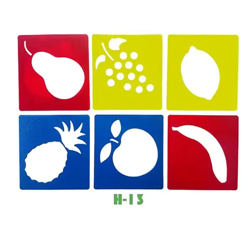 Reusable Drawing Stencils for Kids — 6-Piece Washable Shape & Learning Template