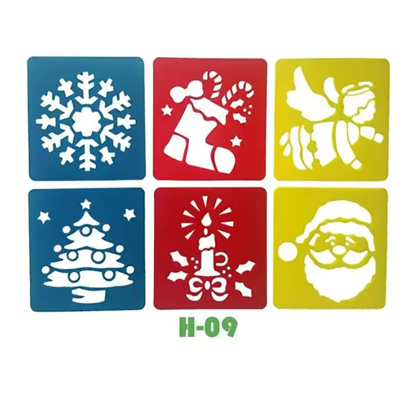 Reusable Drawing Stencils for Kids — 6-Piece Washable Shape & Learning Template