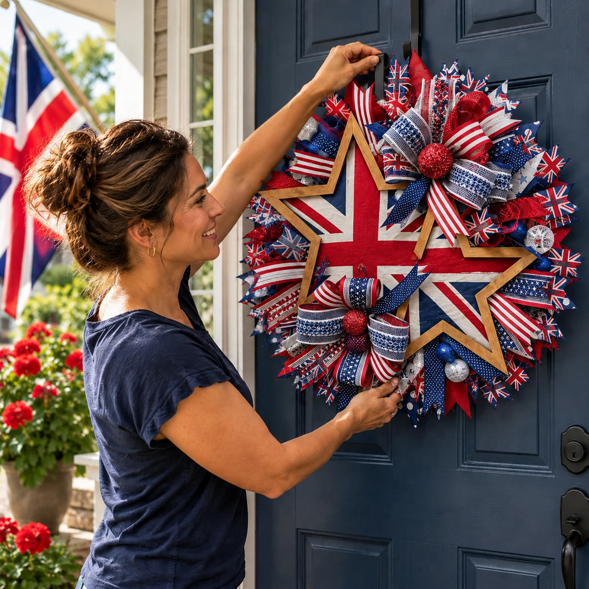 Patriotic Wreaths for Front Door
