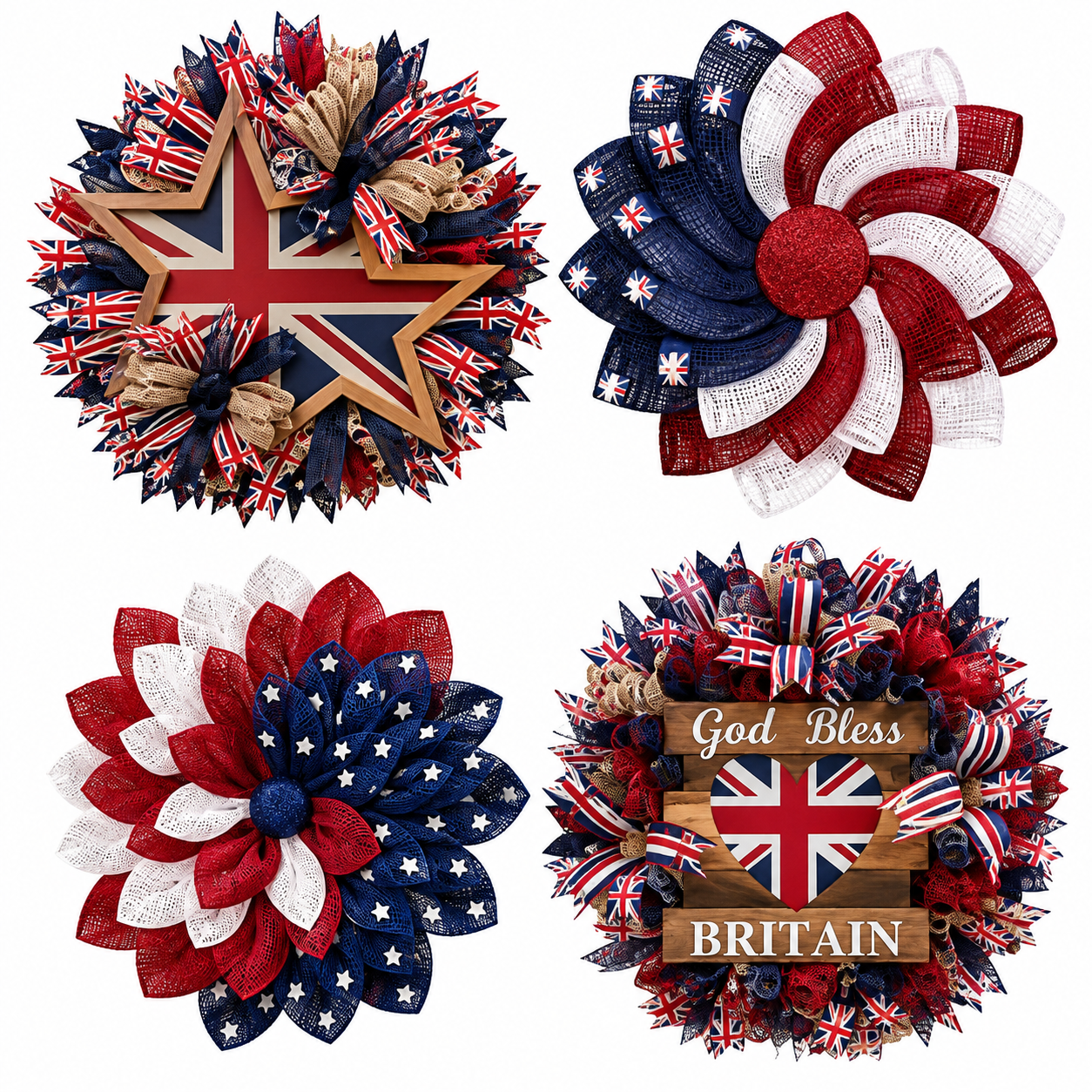 Patriotic Wreaths for Front Door