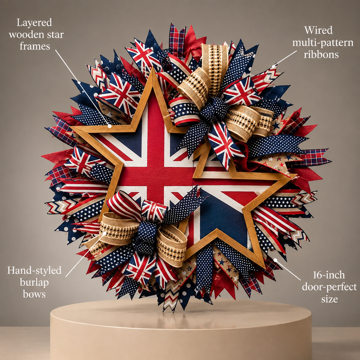 Patriotic Wreaths for Front Door