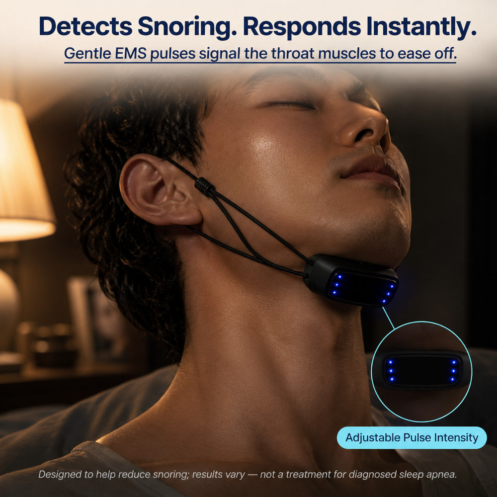 Intelligent Anti-Snoring Chin Strap – Smart EMS Sleep Device