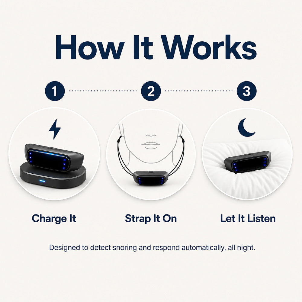 Intelligent Anti-Snoring Chin Strap – Smart EMS Sleep Device