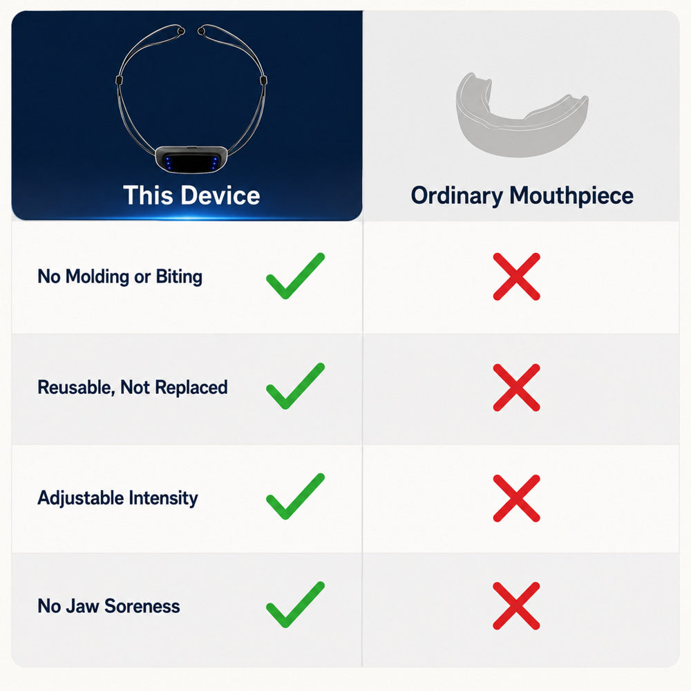 Intelligent Anti-Snoring Chin Strap – Smart EMS Sleep Device