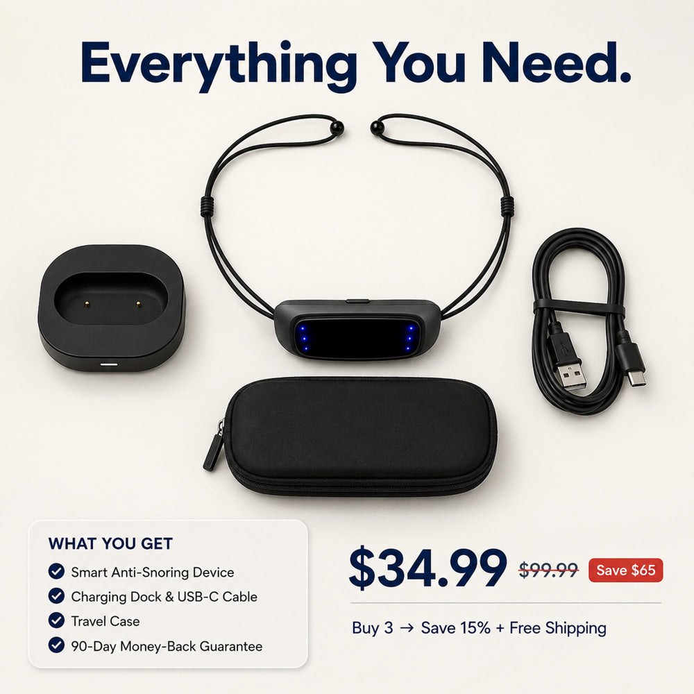 Intelligent Anti-Snoring Chin Strap – Smart EMS Sleep Device