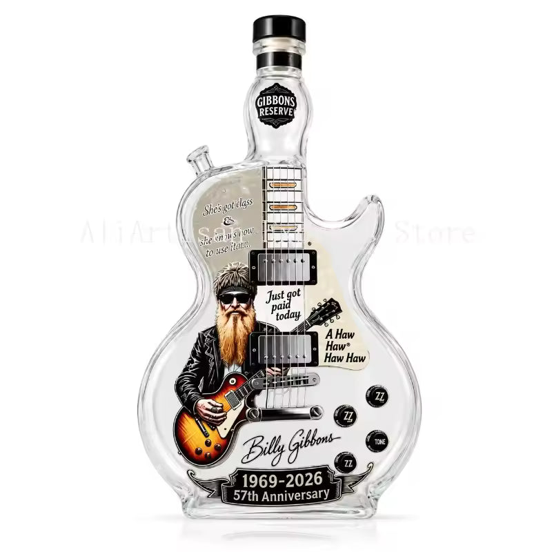 Rock Guitar Shaped Glass Decanter