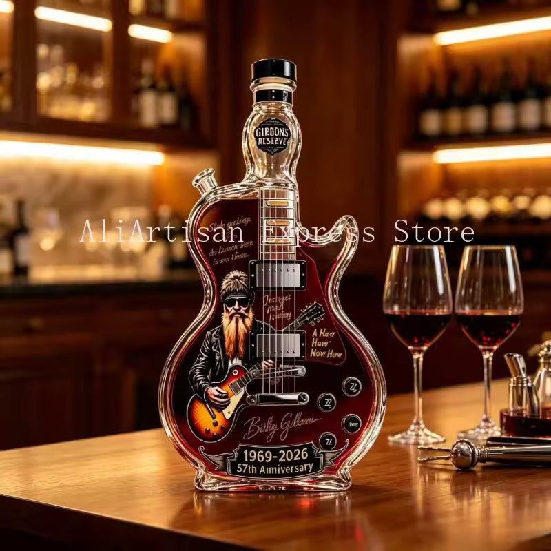 Rock Guitar Shaped Glass Decanter